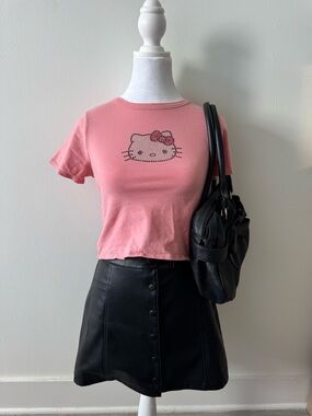 Hello Kitty Pink Crystal-Embellished Crop Tee